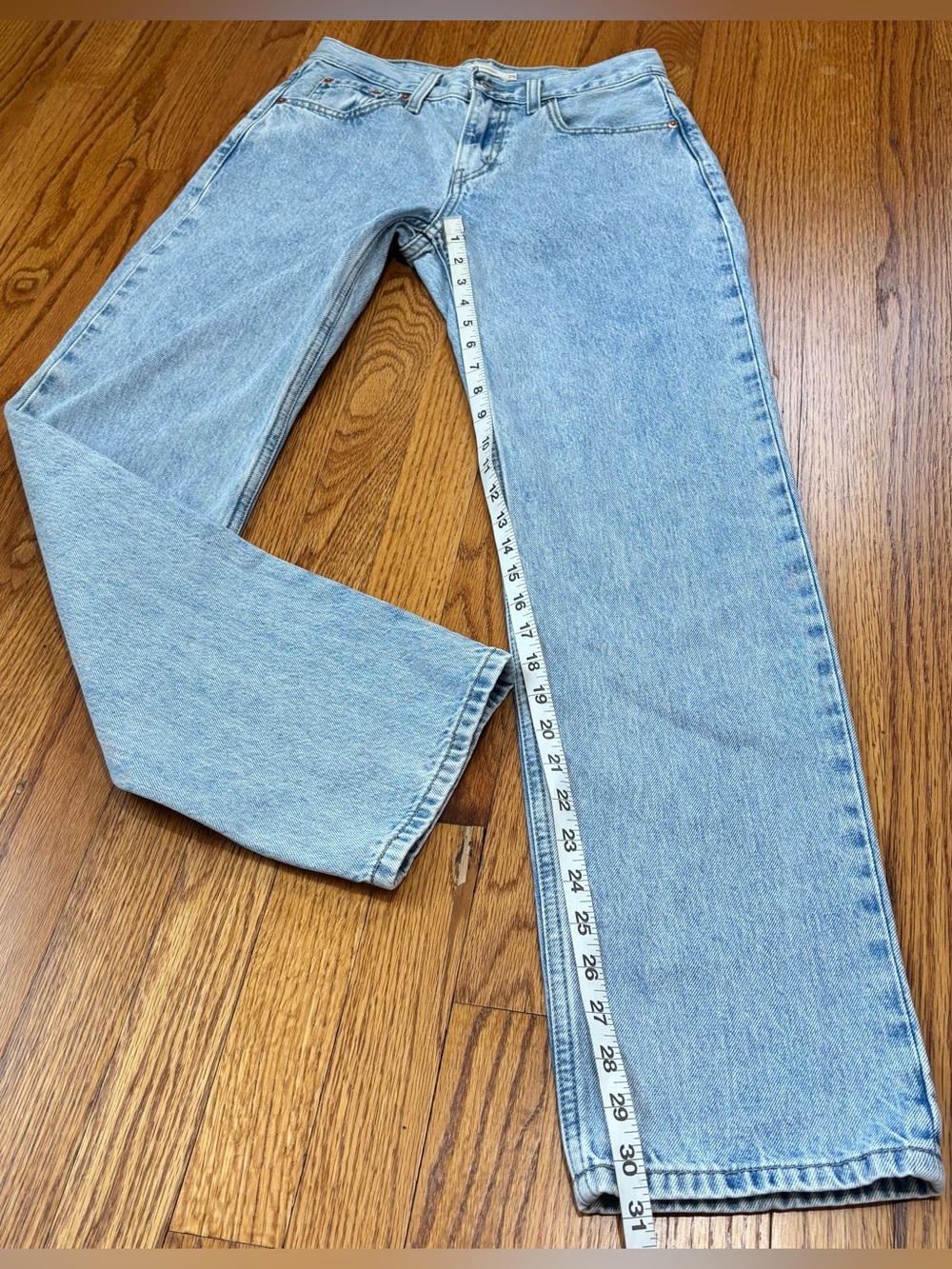 Levi’s Low Pro Straight High Rise Light Wash Cotton Relaxed Preppy Slouchy Jeans - Picture 13 of 16